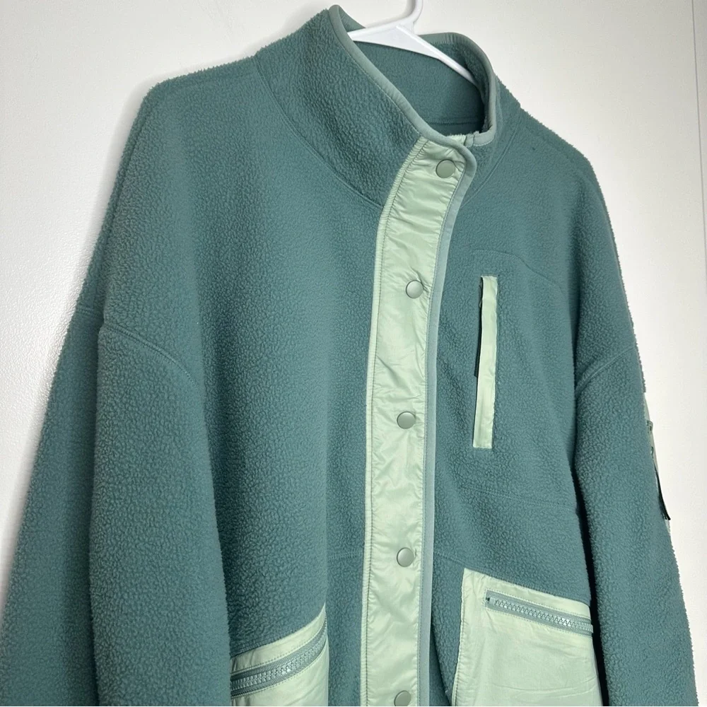 NWT MWL By Madewell Women's Drapey Sherpa Buick Snap Front Jacket Size XL - Picture 4 of 10